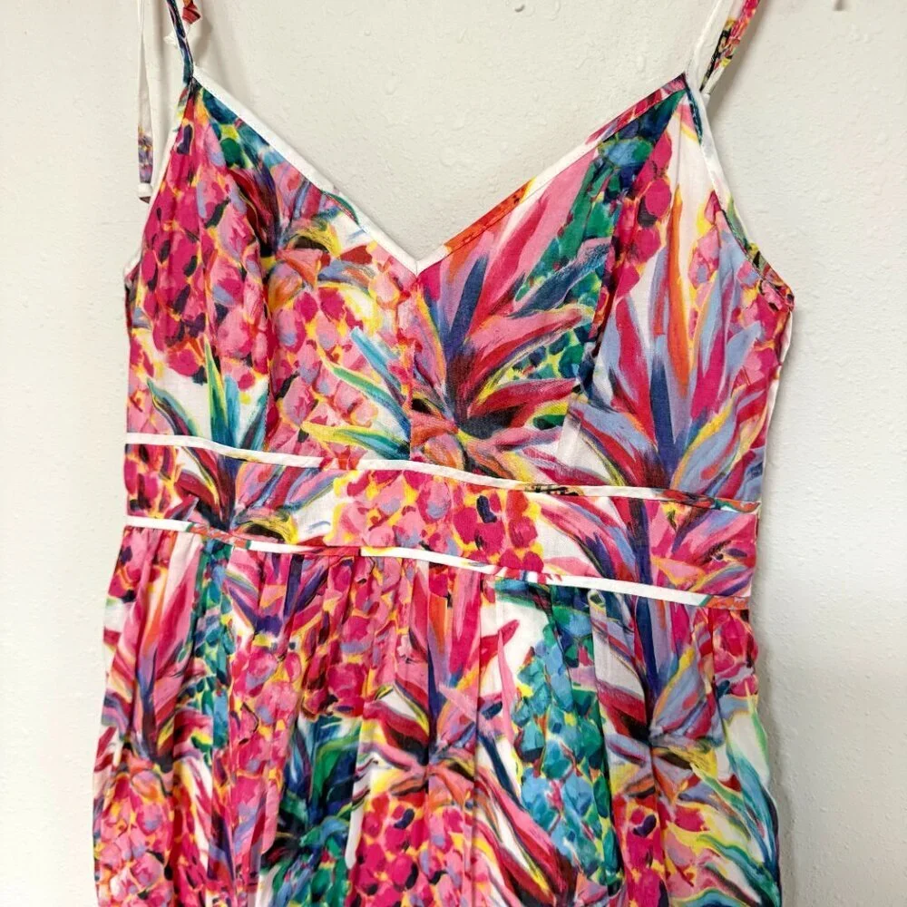 J.Crew Painted Pineapple Print Dress